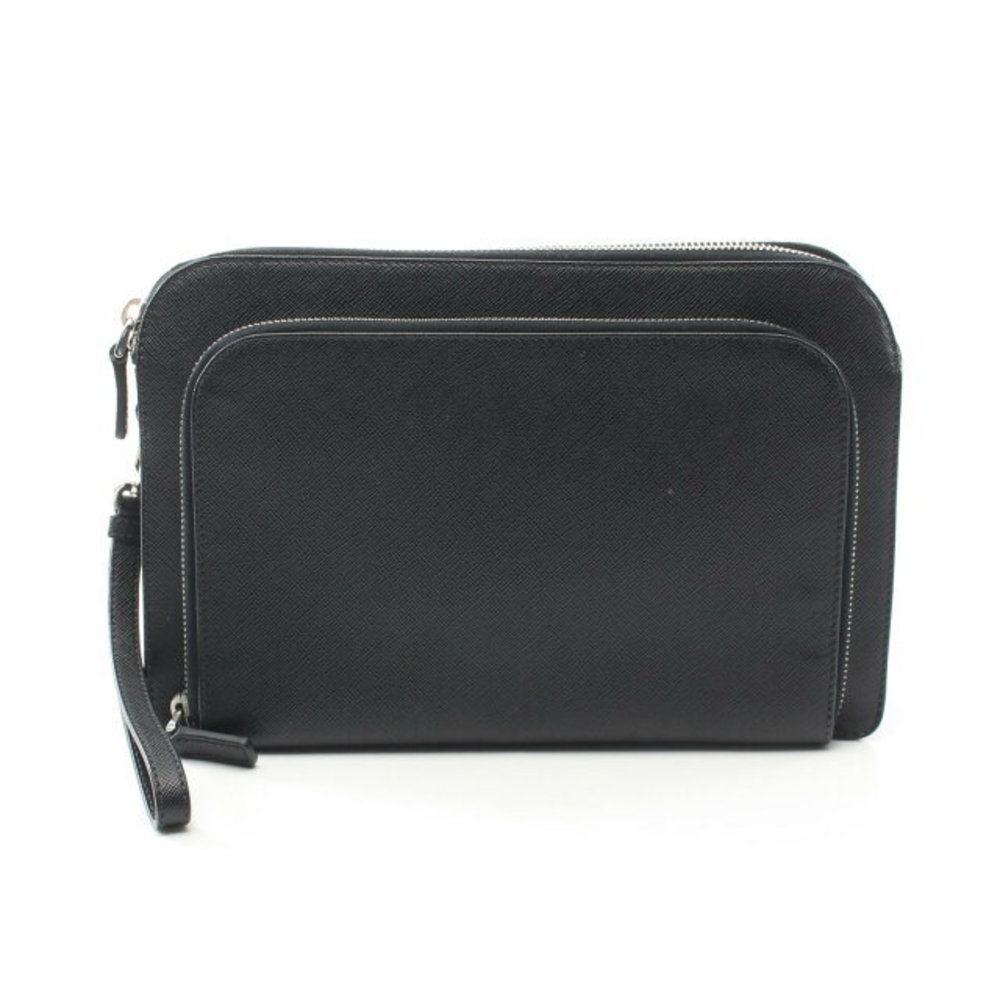Prada Bag Black Saffiano Clutch Leather - Picture 2 of 7